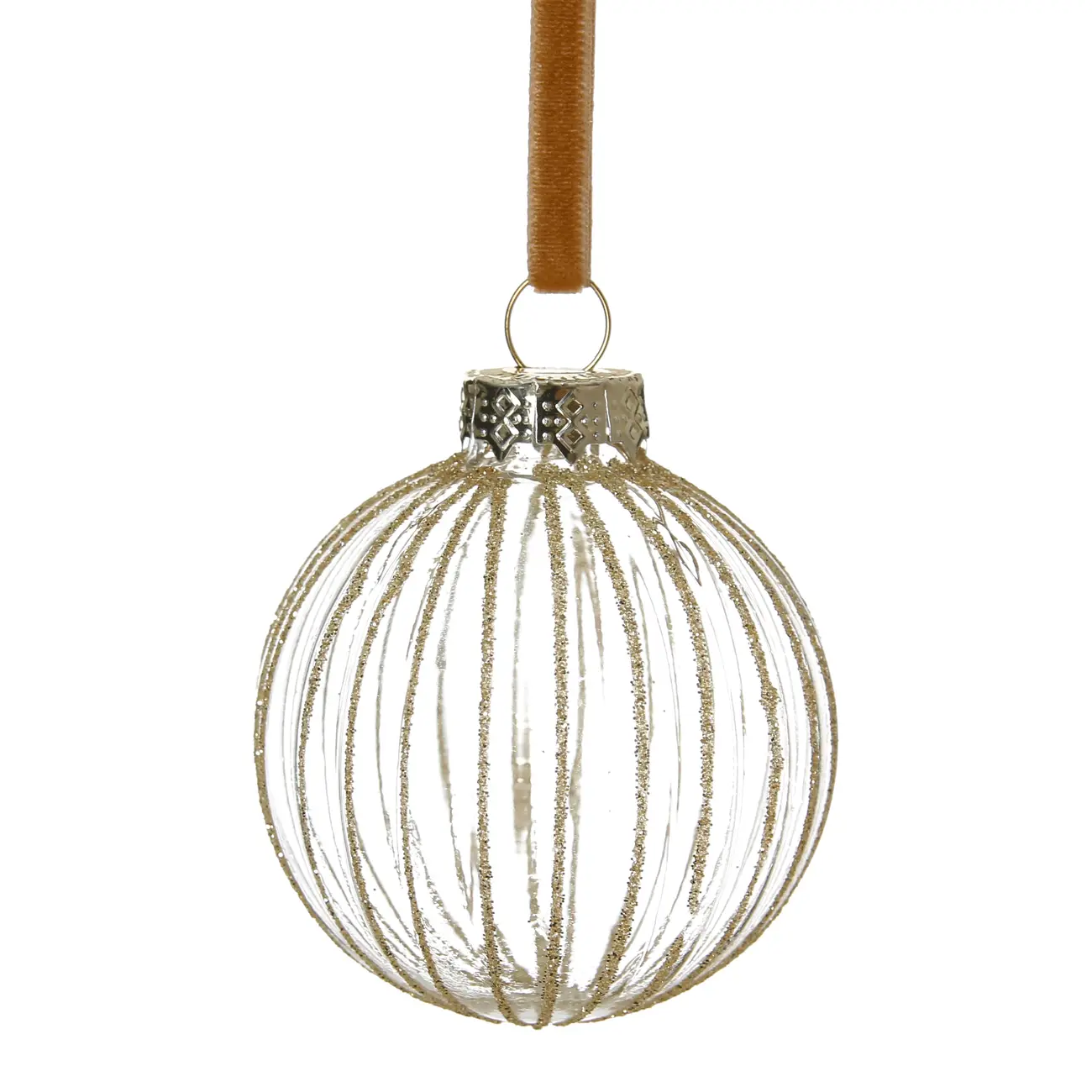 PINGENTE BOLA LINHAS 6 CM CONJUNTO COM 2 PEÇAS FINE FESTIVITY - INCOLOR/OURO - Foto 3