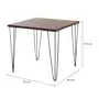MESA DE JANTAR MESA 80 CM X 80 CM ZAHARA - PRETO/NOZES RÚSTICO - Foto 42