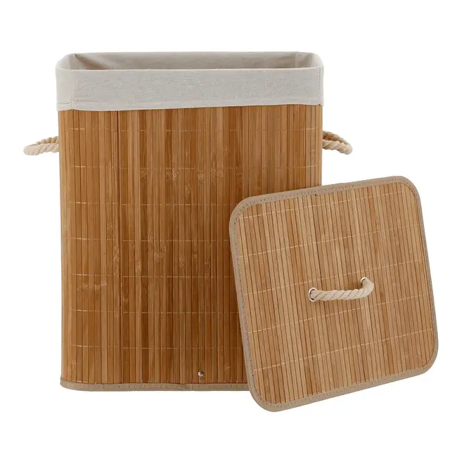 CESTO PARA ROUPAS 50 CM X 40 CM X 30 CM BUKA - BAMBU/NATURAL - Foto 3
