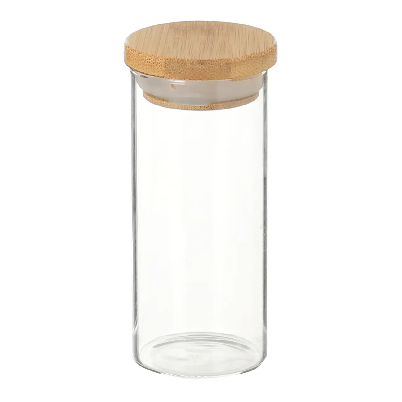 POTE REDONDO 150 ML BAMBOO BORUS - INCOLOR/BAMBU - Foto 1