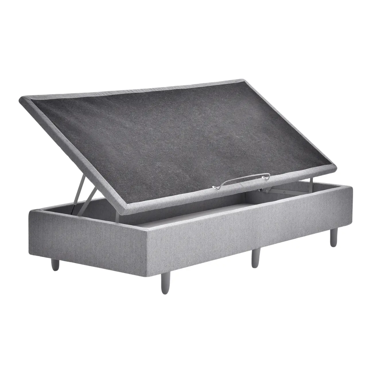 BASE PARA CAMA BOX DE SOLTEIRO 88 CM X 1,88 M COM BAÚ NEST - CINZA - Foto 4
