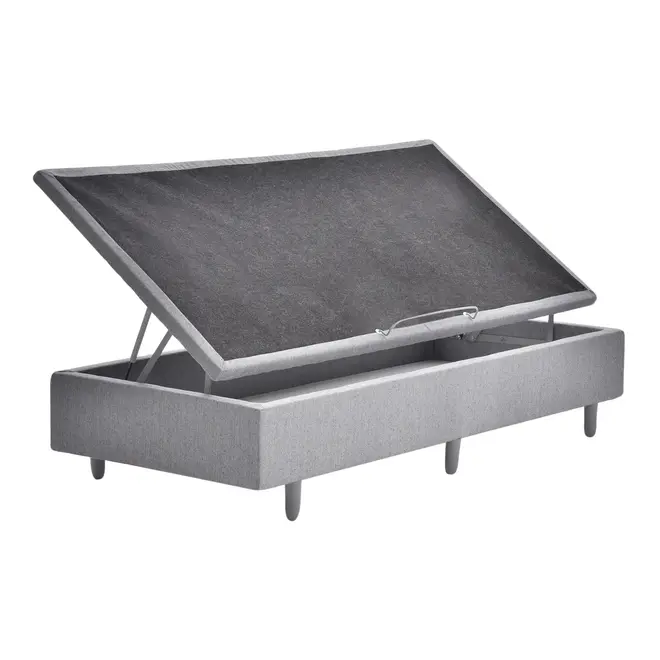 BASE PARA CAMA BOX DE SOLTEIRO 88 CM X 1,88 M COM BAÚ NEST - CINZA - Foto 4