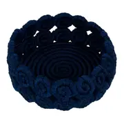 CESTO/CENTRO DE MESA 18 CM ARABESCO - AZUL ESCURO - Foto 3