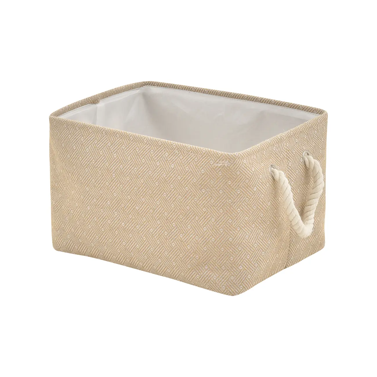 CESTO 21 CM X 21 CM X 32 CM TRAIRI - NATURAL/OFF WHITE - Foto 2