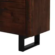 BUFFET 3 PORTAS 1,35 M X 40 CM NIARA - NOZES RÚSTICO/PRETO - Foto 14