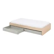 CAMA SOLTEIRO 2 GAVETAS 88 CM YOUNG - NATURAL WASHED/FLANDRES - Foto 3