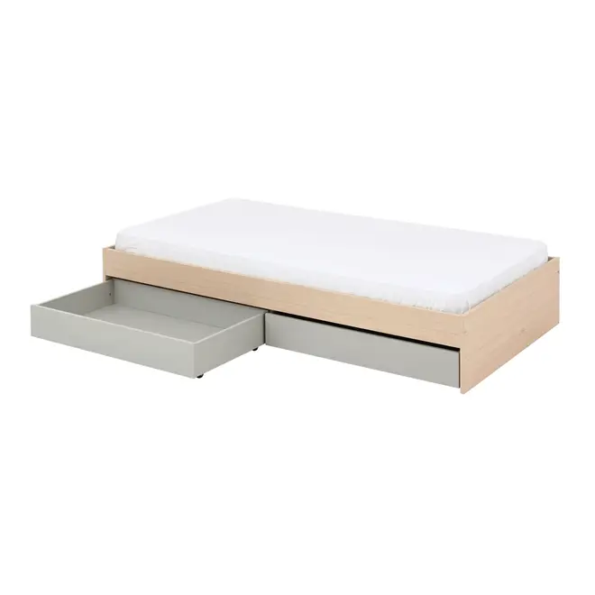 CAMA SOLTEIRO 2 GAVETAS 88 CM YOUNG - NATURAL WASHED/FLANDRES - Foto 3