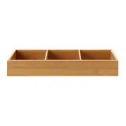 ORGANIZADOR 38 CM X 15 CM 3 DIVISÓRIAS BAMBOO - BAMBU - Foto 1