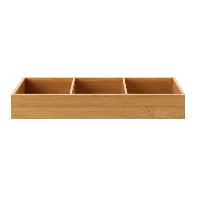 ORGANIZADOR 38 CM X 15 CM 3 DIVISÓRIAS BAMBOO - BAMBU - Foto 1