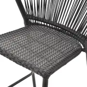 BANQUETA PARA ÁREA EXTERNA LEK - PRETO/PRETO - Foto 7