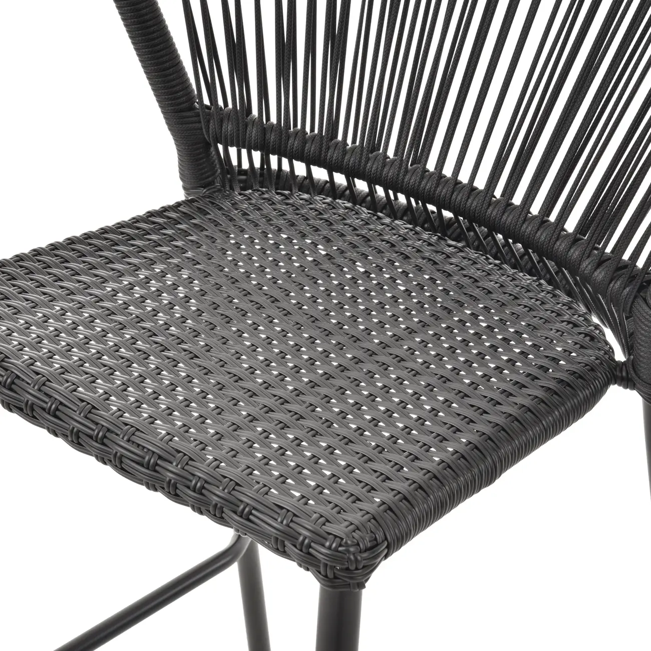 BANQUETA PARA ÁREA EXTERNA LEK - PRETO/PRETO - Foto 7