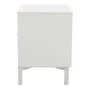 MESA DE CABECEIRA 1 GAVETA SLEEK - BRANCO/GRANILITE - Foto 4