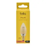 LÂMPADA LED FILAMENTO C35 E14 2,5W 220V BRILIA - HANBAR - Foto 3