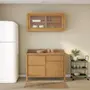 ARMÁRIO COZINHA COMPLETO 3 PÇS AD MASSY - AMÊNDOA/INCOLOR - Foto 5
