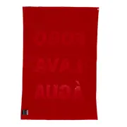 PANO DE PRATO TUDO OU TUDO FOGO - VERMELHO/BRANCO - Foto 2