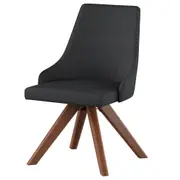 CADEIRA DE JANTAR GIRATÓRIA DANDY - NOZES/PRETO - Foto 1