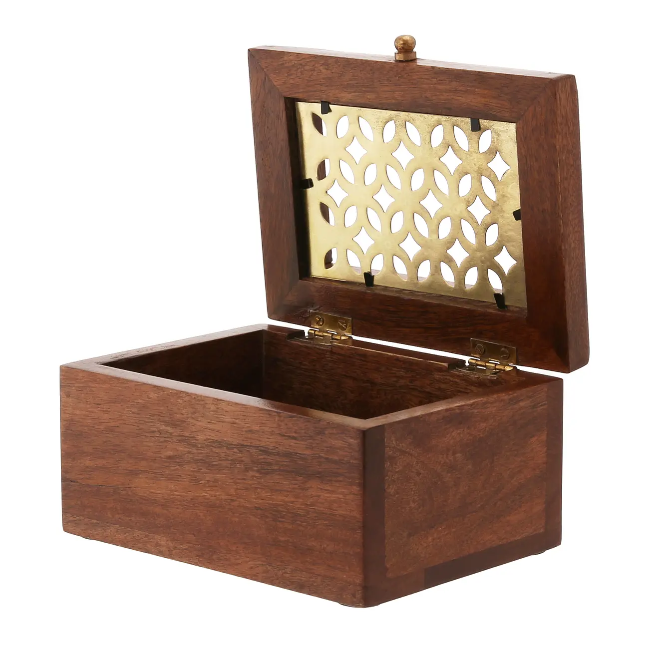 CAIXA DECORATIVA 17 CM X 14 CM X 9 CM BERWICK - NOZES/OURO VELHO - Foto 5