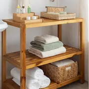 GABINETE PARA BANHEIRO COM 3 PRATELEIRAS 80 CM X 80 CM SPAZ - AMÊNDOA - Foto 6