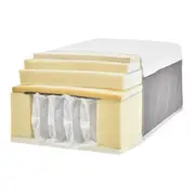 COLCHÃO SOLTEIRO VISCO LÁTEX COM MOLAS ENSACADAS 88 CM X 1,88 M X 30 CM TATOU GULDI - CINZA/BRANCO - Foto 6