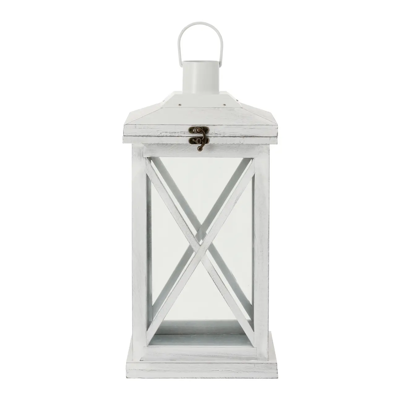 LANTERNA 40 CM LUEUR DE LUNE - BRANCO LAVADO - Foto 1