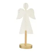 ADORNO ANJO 19 CM NATAL ASTRAL - BRANCO/DOURADO - Foto 1