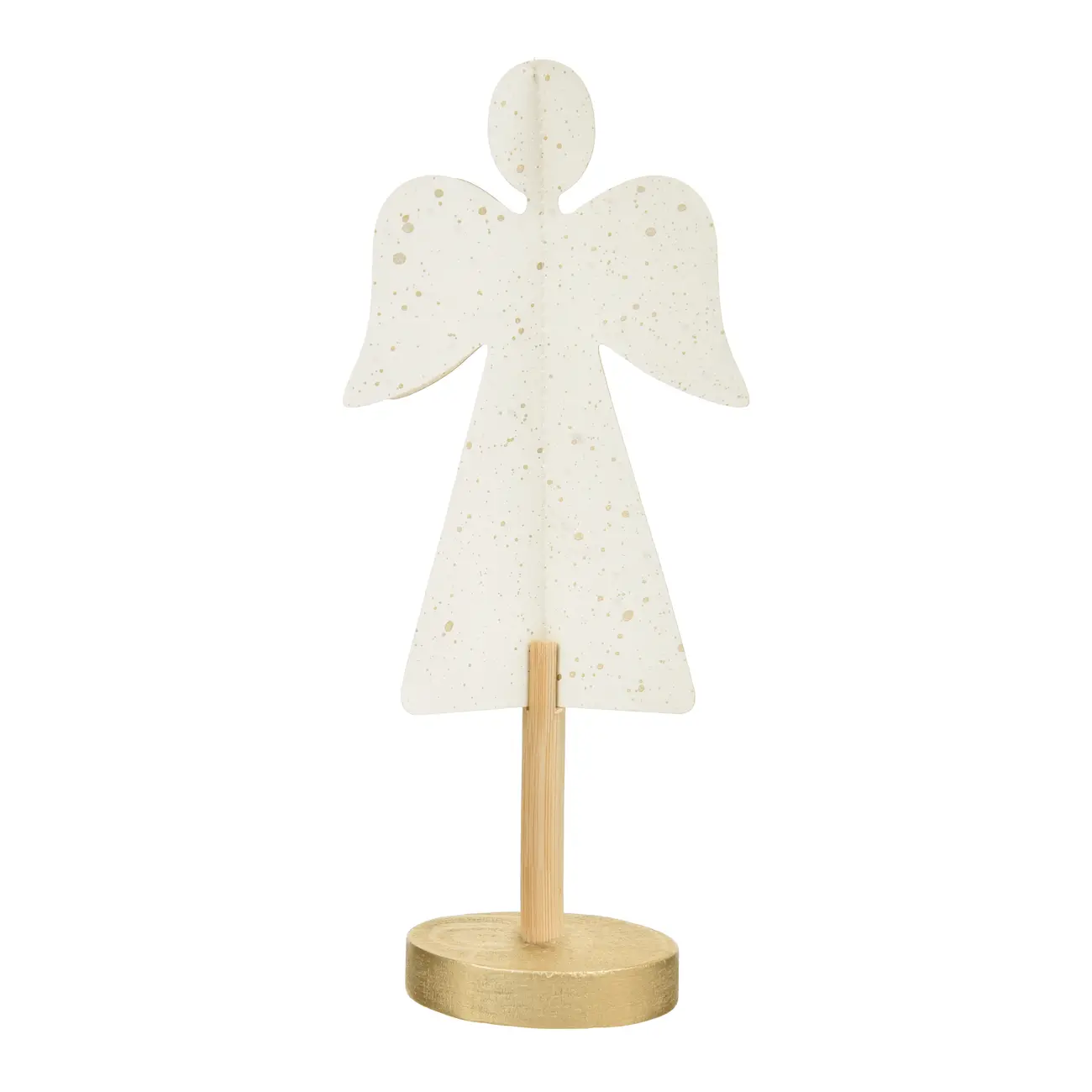ADORNO ANJO 19 CM NATAL ASTRAL - BRANCO/DOURADO - Foto 1