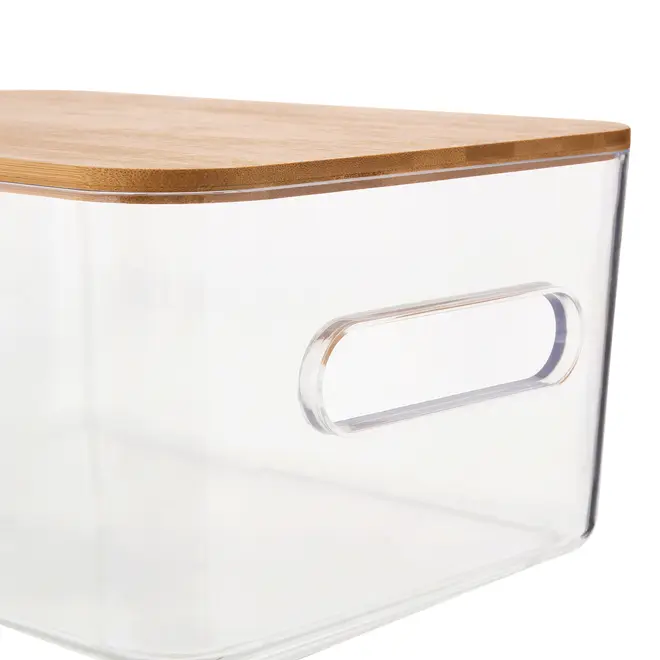 CAIXA 12 CM X 28 CM X 19 CM BAMBOO PRATIC - INCOLOR/BAMBU - Foto 4