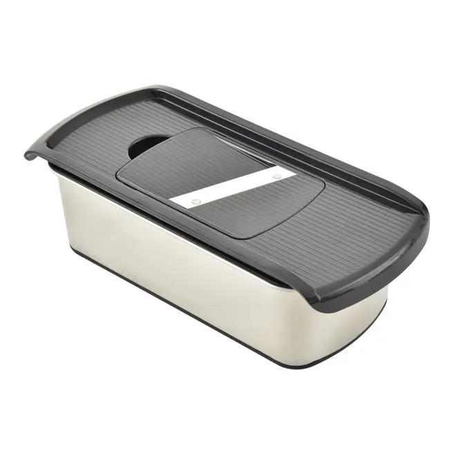 FATIADOR/RALADOR MULTIUSO COM MANDOLIN GAUT CHEF - INOX/PRETO - Foto 6