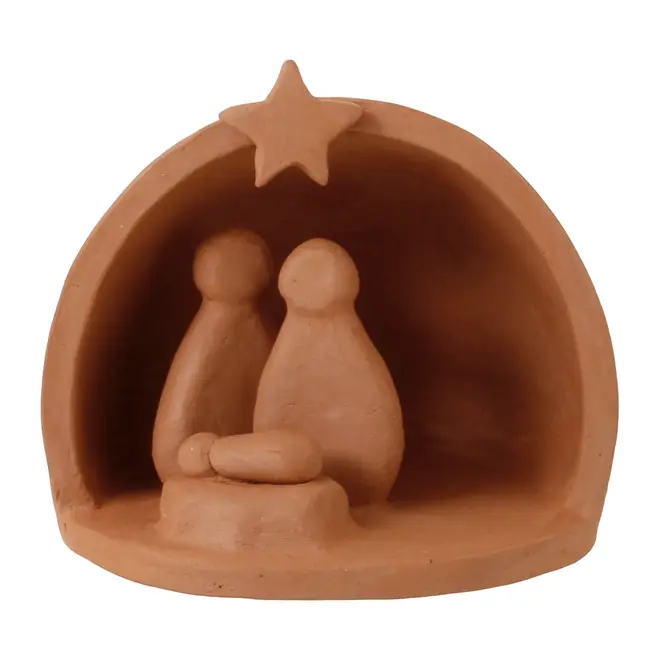 ADORNO PRESÉPIO 10 CM VILAREJO NOEL - ARGILA CRUA - Foto 1