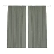 CORTINA 2 PEÇAS 1,30 M X 2,30 M LINACEAS - NATURAL/SÁLVIA - Foto 1