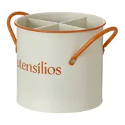 PORTA-UTENSÍLIOS BODEGA - OFF WHITE/CASCA DE URUCUM - Foto 3