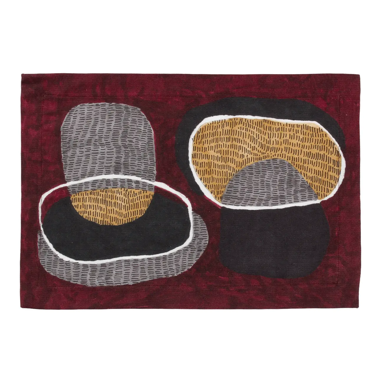 LUGAR AMERICANO 36 CM X 50 CM PAISAGISTA - VINHO/MULTICOR - Foto 1