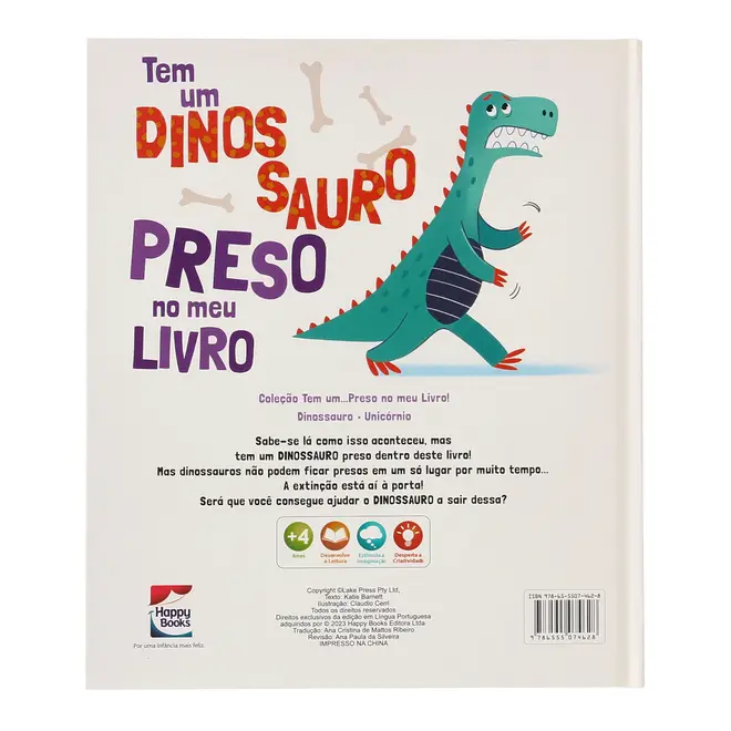 TEM DINOSSAURO: PRESO NO MEU LIVRO LIVRO INFANTIL - MULTICOR - Foto 5
