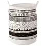 CESTO PARA ROUPA MIREMBA - BRANCO/PRETO - Foto 2
