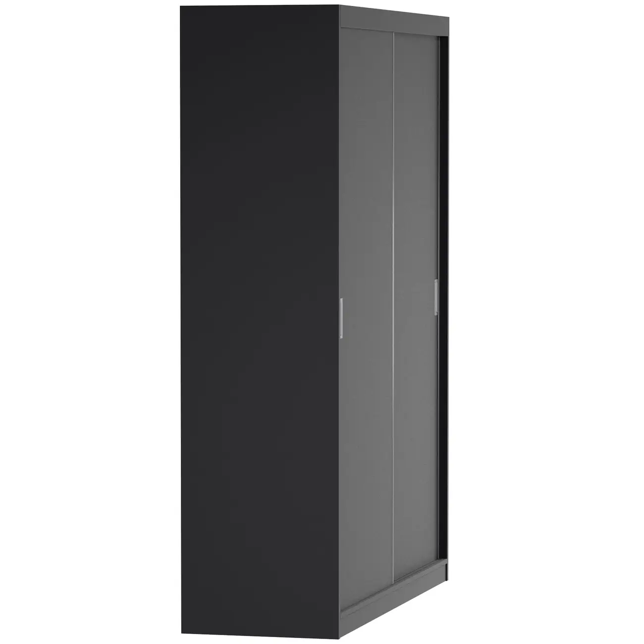 GUARDA-ROUPA DE CASAL 2 PORTAS DE CORRER 180 NOVILE - PRETO/BRANCO - Foto 12