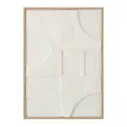 QUADRO II 50 CM X 70 CM TEXTURE DIMENSIONS - MADEIRA/BRANCO - Foto 1