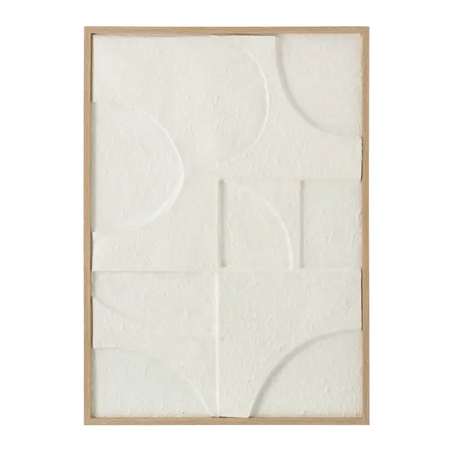 QUADRO II 50 CM X 70 CM TEXTURE DIMENSIONS - MADEIRA/BRANCO - Foto 1