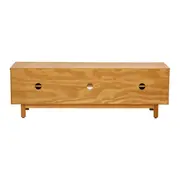 RACK 2 PORTAS DE CORRER COM PALHINHA 1,60 M X 40 CM PALHANDI - AMÊNDOA/NATURAL - Foto 9
