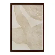 QUADRO II 50 CM X 35 CM ORGANIC LINES - CASTANHO/LATTE - Foto 1