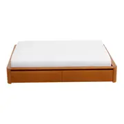 CAMA CASAL COM 2 GAVETAS 1,38 M MANDU - AMÊNDOA - Foto 1