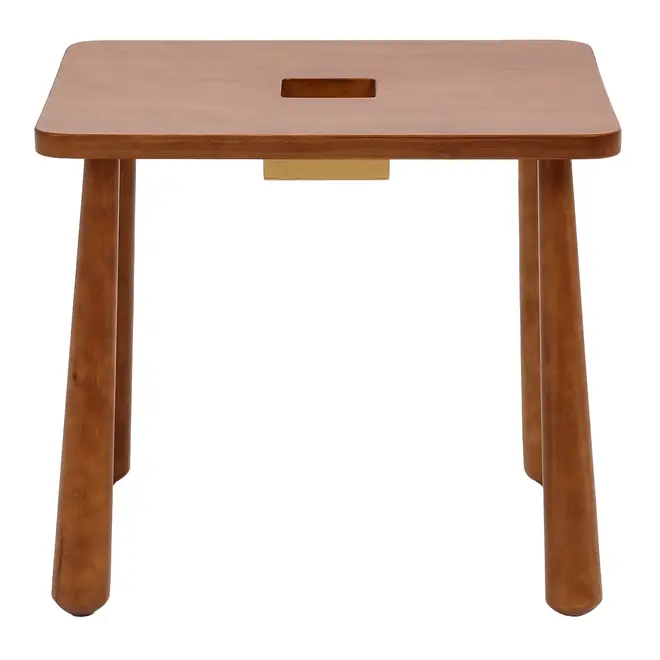 MESA INFANTIL 60 CM X 50 CM SAUÍ - NOZES/ARGILA CRUA - Foto 1