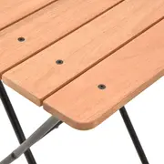 MESA PARA ÁREA EXTERNA DOBRÁVEL 60 CM X 60 CM VENETO - PRETO/EUCALIPTO - Foto 5