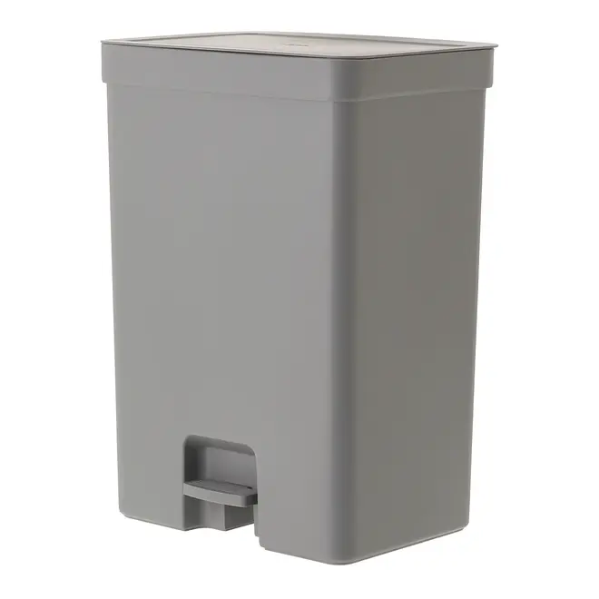 LIXEIRA DUPLA COM PEDAL 30 L TRIUM - KONKRET/CINZA - Foto 2