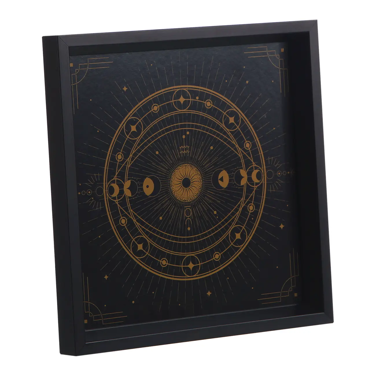QUADRO ANCIENT FUTURES 30 CM X 30 CM - PRETO/DOURADO - Foto 2