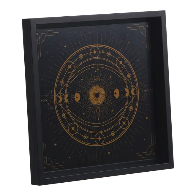 QUADRO ANCIENT FUTURES 30 CM X 30 CM - PRETO/DOURADO - Foto 2