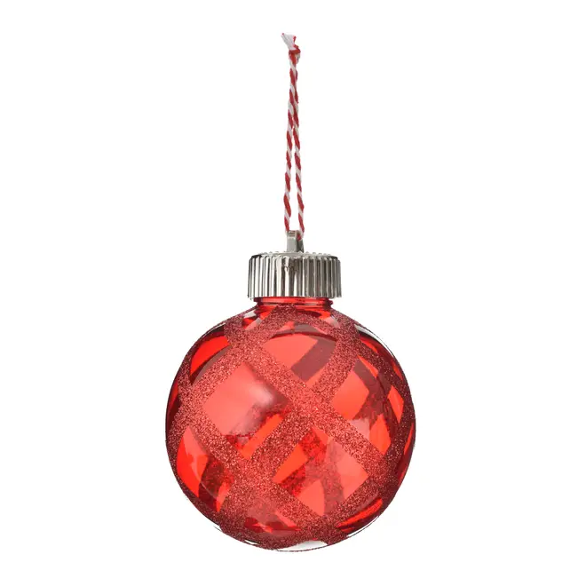 KIT COM 2 BOLAS DECORATIVAS HOHO HOME - VERMELHO - Foto 2