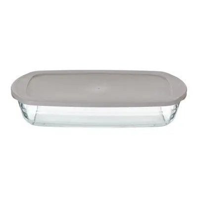 TRAVESSA REFRATRÁRIA COM TAMPA 39 CM X 24 CM DOLIA GLASS