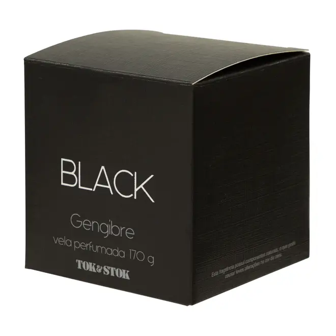 VELA PERFUMADA POTE GENGIBRE BLACK - PRETO/PRATA - Foto 4