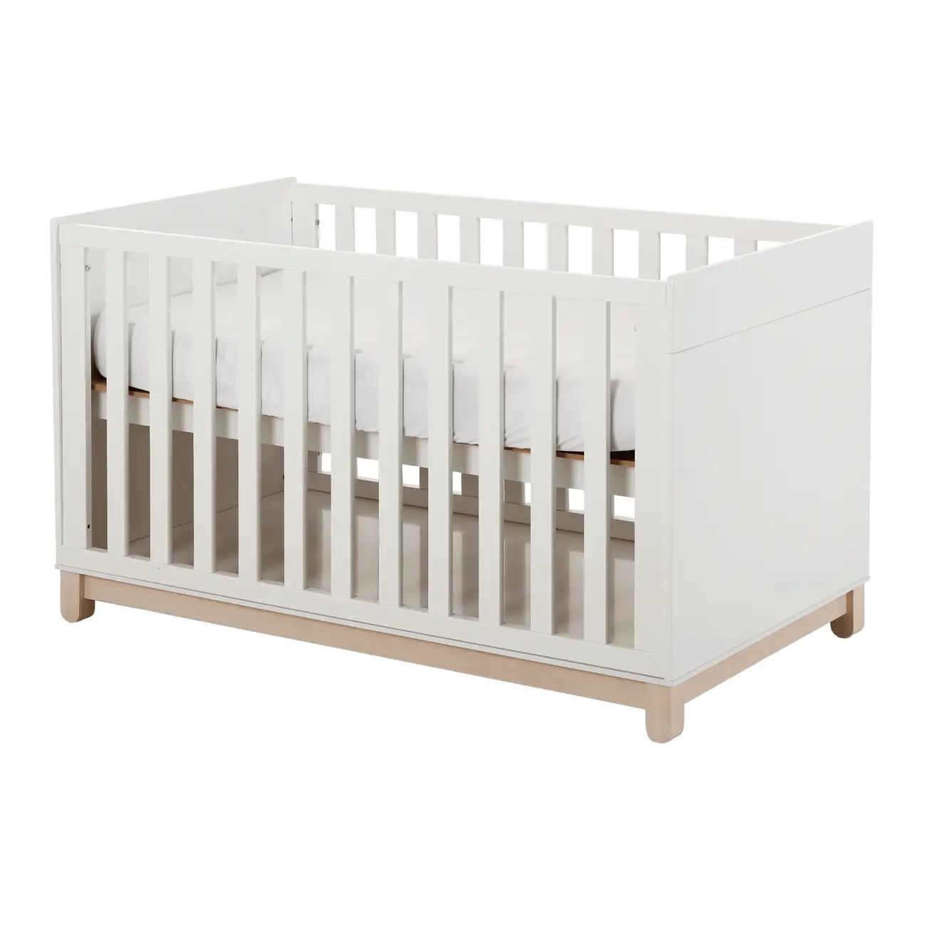 BERÇO 70 CM 2 EM 1 - BERÇO/MINICAMA DULCE - BRANCO/NATURAL WASHED - Foto 2