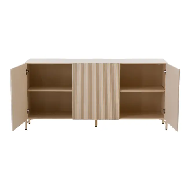 BUFFET 3 PORTAS 1,65 M X 40 CM RIBS - AREIA/AREIA - Foto 3
